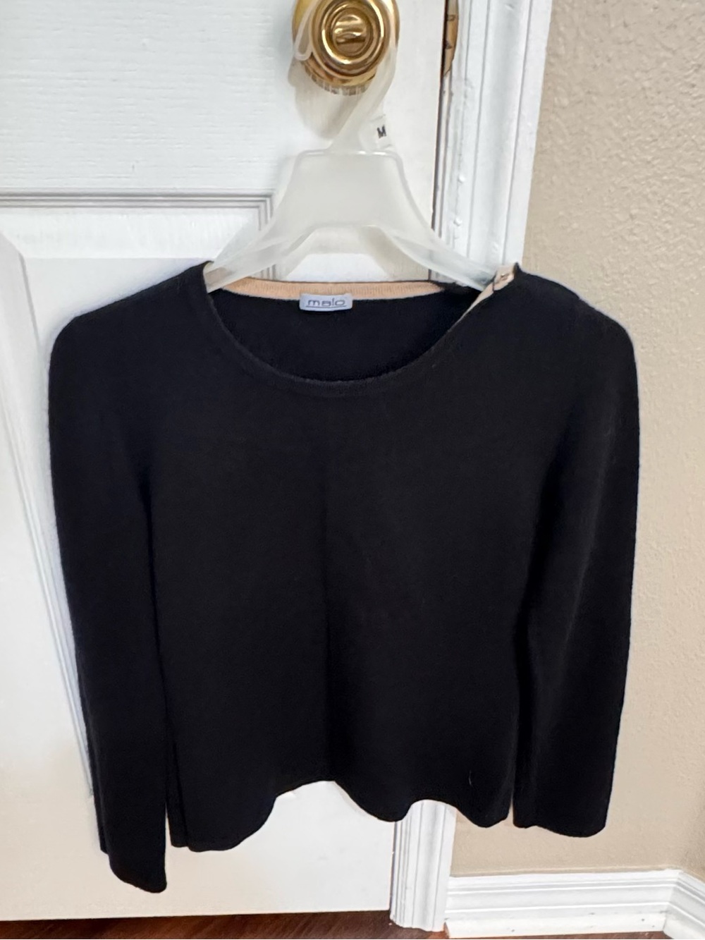 Malo Black Crewneck Sweater
